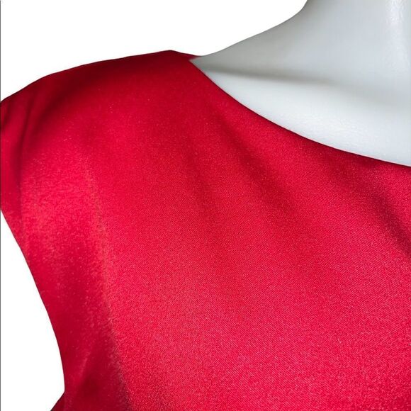 Coldwater Creek red cap sleeve evening, cocktail dress w/rhinestone accents p 16 - Picture 5 of 10